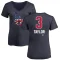 Women's Chris Taylor Name and Number Banner Wave V-Neck T-Shirt - Navy