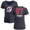 Women's Chris Tierney Name and Number Banner Wave V-Neck T-Shirt - Navy