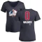 Women's Chris Wagner Name and Number Banner Wave V-Neck T-Shirt - Navy