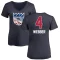 Women's Chris Webber Name and Number Banner Wave V-Neck T-Shirt - Navy