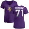 Women's Christian Darrisaw Name & Number Slim Fit T-Shirt - Purple