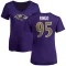 Women's Christian Ringo Name & Number V-Neck T-Shirt - Purple