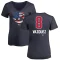 Women's Christian Vazquez Name and Number Banner Wave V-Neck T-Shirt - Navy