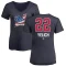 Women's Christian Yelich Name and Number Banner Wave V-Neck T-Shirt - Navy