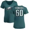 Women's Chuck Bednarik Name & Number Slim Fit T-Shirt - Green