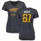 Women's CJ Okoye Distressed Name & Number Slim Fit V-Neck T-Shirt - Navy