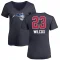 Women's C.J. Wilcox Name and Number Banner Wave V-Neck T-Shirt - Navy