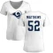 Women's Clay Matthews Name & Number Slim Fit T-Shirt - White