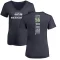 Women's Cliff Avril Backer Slim Fit T-Shirt - Navy