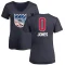 Women's Colby Jones Name and Number Banner Wave V-Neck T-Shirt - Navy