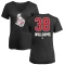 Women's Colby Williams Name and Number Banner Wave V-Neck T-Shirt - Black