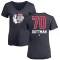 Women's Cole Guttman Name and Number Banner Wave V-Neck T-Shirt - Navy