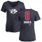 Women's Cole O'Hara Name and Number Banner Wave V-Neck T-Shirt - Navy