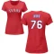 Women's Cole Winn Name & Number T-Shirt - Red