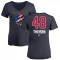 Women's Colin Theisen Name and Number Banner Wave V-Neck T-Shirt - Navy