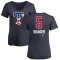 Women's Corey Seager Name and Number Banner Wave V-Neck T-Shirt - Navy