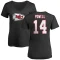 Women's Cornell Powell Name & Number Slim Fit T-Shirt - Black