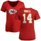 Women's Cornell Powell Name & Number Slim Fit T-Shirt - Red