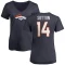 Women's Courtland Sutton Name & Number Slim Fit T-Shirt - Navy