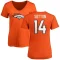 Women's Courtland Sutton Name & Number Slim Fit T-Shirt - Orange