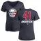 Women's Craig Anderson Name and Number Banner Wave V-Neck T-Shirt - Navy