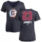 Women's Craig Janney Name and Number Banner Wave V-Neck T-Shirt - Navy