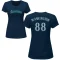 Women's Curtis Washington Name & Number T-Shirt - Navy