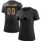 Women's Custom 2020 Salute To Service Performance T-Shirt - Black