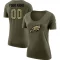 Women's Custom Legend Salute to Service Scoop Neck T-Shirt - Olive