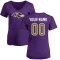 Women's Custom Name & Number Slim Fit T-Shirt - Purple