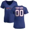 Women's Custom Name & Number Slim Fit T-Shirt - Royal