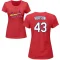 Women's Dakota Hudson Name & Number T-Shirt - Red