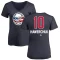 Women's Dale Hawerchuk Name and Number Banner Wave V-Neck T-Shirt - Navy