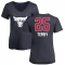 Women's Dalen Terry Name and Number Banner Wave V-Neck T-Shirt - Navy