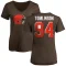 Women's Dalvin Tomlinson Name & Number Slim Fit T-Shirt - Brown