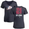 Women's Dan Bylsma Name and Number Banner Wave V-Neck T-Shirt - Navy