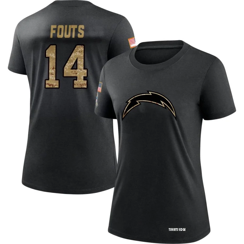 Dan Fouts 2020 Salute To Service Performance T-Shirt - Black - Tshirtsedge