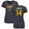 Women's Dan Fouts Distressed Name & Number Slim Fit V-Neck T-Shirt - Navy