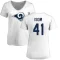 Women's Dan Isom Name & Number Slim Fit T-Shirt - White