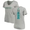 Women's Dan Marino Backer V-Neck T-Shirt - Ash