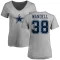 Women's D'Angelo Mandell Name & Number T-Shirt - Ash