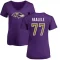 Women's Daniel Faalele Name & Number Slim Fit T-Shirt - Purple