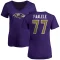 Women's Daniel Faalele Name & Number V-Neck T-Shirt - Purple