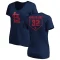 Women's Daniel Ponce de Leon RBI Slim Fit V-Neck T-Shirt - Navy