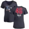 Women's Daniel Tillo Name and Number Banner Wave V-Neck T-Shirt - Navy