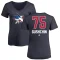 Women's Danil Gushchin Name and Number Banner Wave V-Neck T-Shirt - Navy