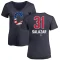 Women's Danny Salazar Name and Number Banner Wave V-Neck T-Shirt - Navy