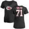 Women's Danny Shelton Name & Number Slim Fit T-Shirt - Black