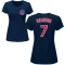 Women's Dansby Swanson Name & Number T-Shirt - Navy