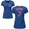 Women's Dansby Swanson Name & Number T-Shirt - Royal